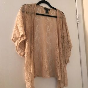 Light pink lace kimono